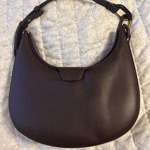 Madison West Dark Brown Hobo Bag